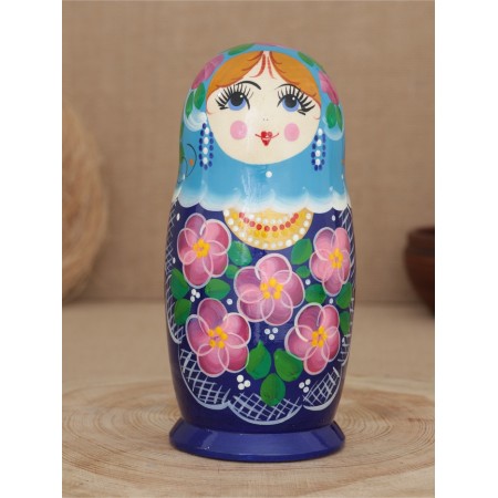 Nesting doll "lilac bouquet" 5 puppet-2