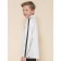 Polo for a boy with a long sleeve Pelican, height 152 cm, milk color