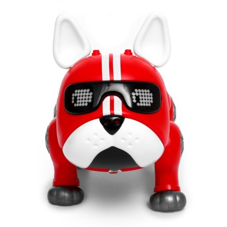 Robot Dog "Duke" IQ Bot, interactive: light and sound effects, on batteries, red-1