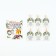 New Year's jewelry for glasses with predictions, nameplate, 3.5 x 5 cm, 6 pcs.