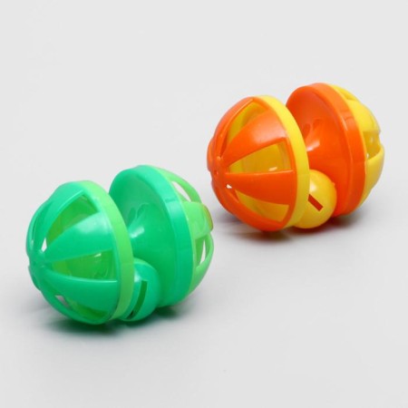 A pungent toy with a ball ball, 9 x 6.5 cm, a mix of flowers-4