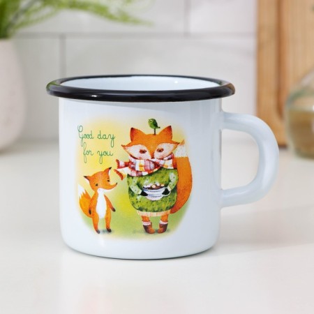 Enameled mug "for you", 400 ml