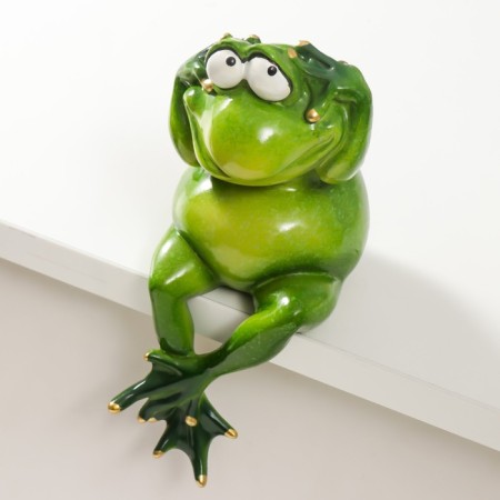 Souvenir Polystone Lac "frog - I do not see, I do not hear, I will not say" 18.5x13x8 cm mix-2