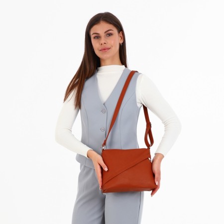 Bag Cross-Bodi with a zipper, the color is red-1