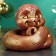 Figure "Snake Taulus" Bordeau-gold, 6x6cm