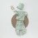 Kinderlitto Children's Kinderlitto kit, 3 objects: hat, sliders, vest, height 50-56 cm, wormwood color