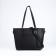 Soper bag with zipper, black color