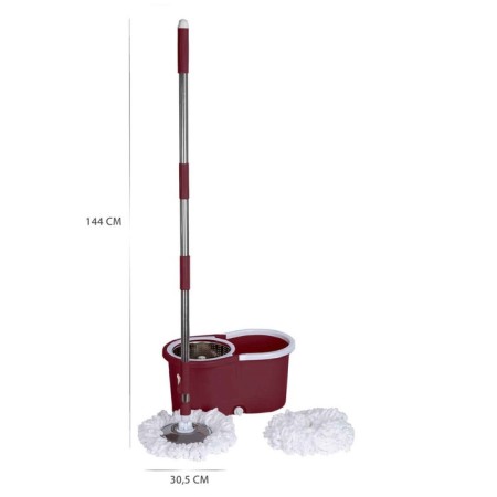 Pioneer 7103S cleaning set: mop, bucket, microfiber nozzle, 2 pcs, 6 l, red color-8