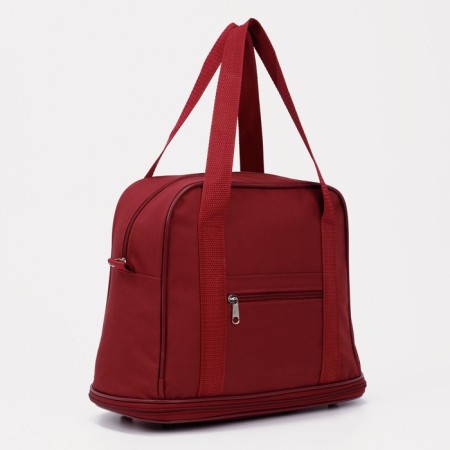 Lightning bag, with an increase, external pocket, burgundy color