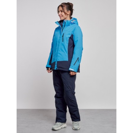 Ski costume female winter, size 52, blue color-1