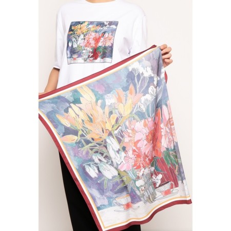 Women's scarf, size 70x70 cm-1