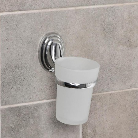Holder for toothbrows, wall -mounted "Accoona A11103", glass, color chromium