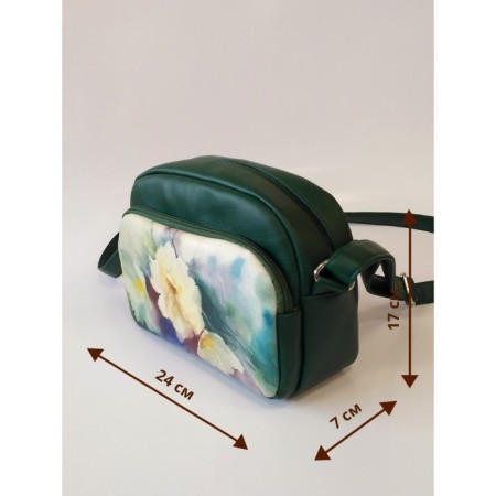 Cross-Body bag, lightning department, green color-4