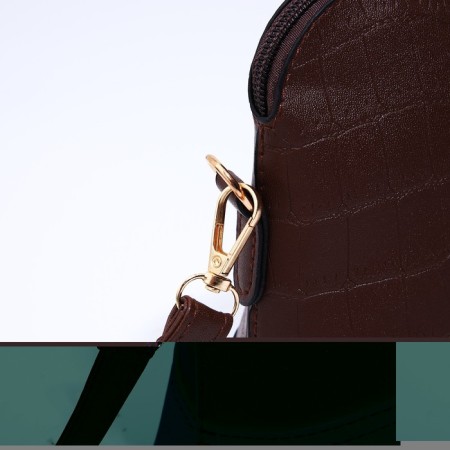 Cross-Bodi Bag on a zipper, brown color-4