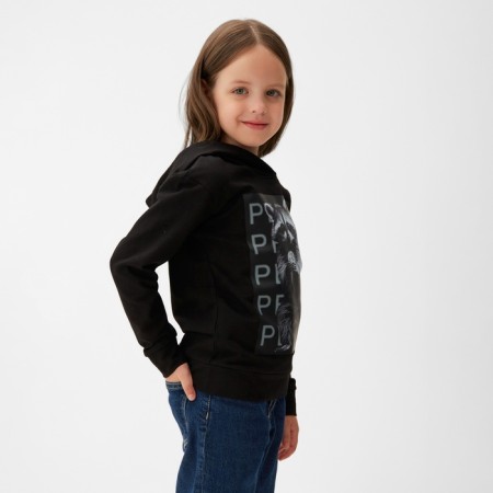 Children's hoodie Minaku: Exclusive Print, Black color, height 122 cm-2