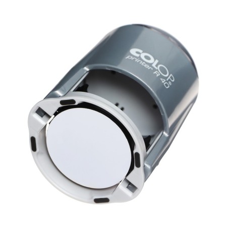 Equipment for round printing automatic Colop Printer R40, diameter 41.5 mm, with a lid, a silver case-3