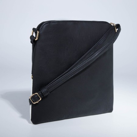 Bag Cross-Bodi with a zipper, black/white color-1