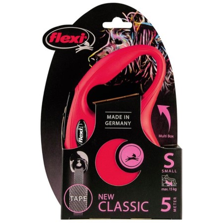 Roulette Flexi New Classic S (up to 15 kg) 5 m tape, red-1