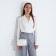 Bag Cross-Bodi with a zipper, white color