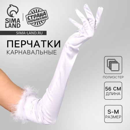 Carnival accessories with feathers, white color