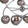 Rimula chandelier, 8x40W E14, chromium color
