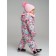 Children's Knitted kit for girls: hat and snood, size 46, light pink color
