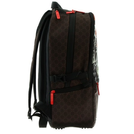 Youth backpack 39 x 30 x 17 cm, ergonomic back + usb and audio output, Devente Red Label, Beauty, Brown/Orange-3