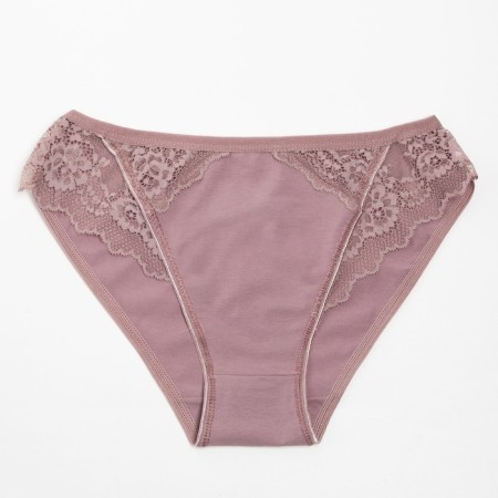 Panties Female slips with lace, Mokko color, size 52-54 (xxl)-2