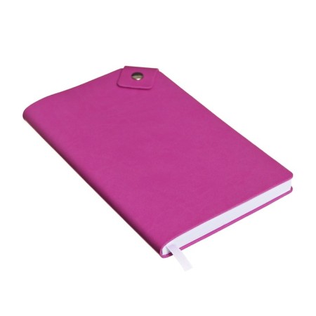 Lotted diary, 120x200 mm 128 sheets, leatherette, gray block 70 g/m2, lies, a refrain with a colored button, lilac-2