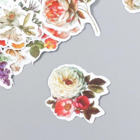 Set of stickers "Vintage Flower Mix" 50 pcs 3-8.5 cm-1