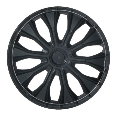Wheel caps R16 "Voltek", silver, carbon, set 4 pcs-1