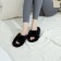 Women's slippers with open nose size 37, black color