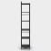 Six -haired floor rack 29 × 29 × 158.5 cm, black color