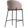 Stool Barny Neil Metal/velor, Black/Latte 58x45x92 cm