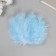 Pen decorative goose downy "Blue water" set 40 pcs h = 10-15 cm