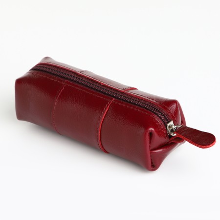 Pocket Key on the zipper, Textura, length 12.5 cm, ring, burgundy color