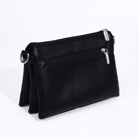 Bag Cross-Bodi with a zipper, 3 outer pockets, black color-1