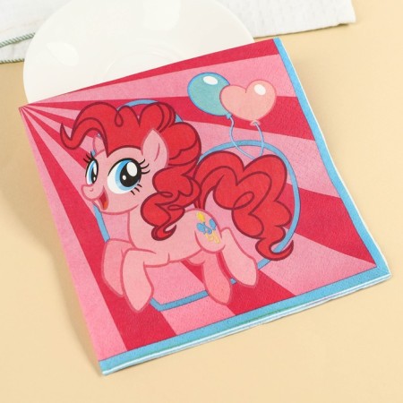 Paper napkins "Pink Pie", 33x33 cm, 20 pieces, 3 strata, my literal pony-3