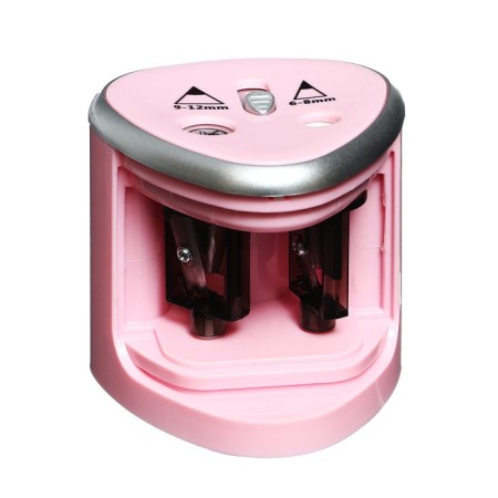 Electric grinder 2 holes Brauberg Dual, power from 4 AA batteries, pink 270579-1