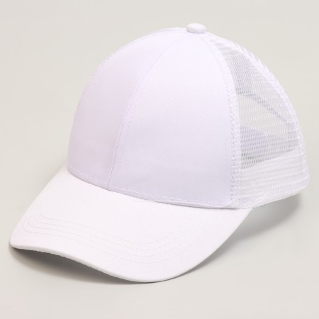 Baby cap for a girl with a grid, white color, pr 54-2