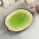 Ceramic "Leaf" dish, 13.5 × 10.5 cm, green color