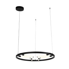 Suspension lamp ST LUCE. SL393.403.06. Bisaria. 6x6 W, LED, 4000K, 2100 LM, 85x85 cm, black color