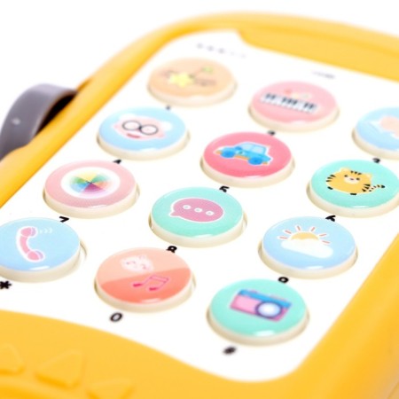 Musical toy "Crocodile Tosha", sound, light, yellow color-3