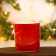 Ceramic set “heat in your hands”: a mug 350 ml, a spoon, red color
