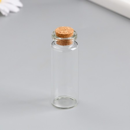 Decor for creativity Glass "A bottle with a cork" set of 5 pcs 14 ml 6x2.2x2.2 cm-1