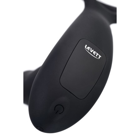 Prostate stimulator LEVETT MAUD, silicone, black color, 15 cm-5