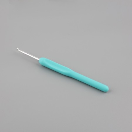 Knitting hook, with a plastic handle, d = 3 mm, 14 cm, blue color-2