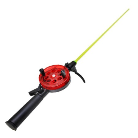 Winter fishing rod "Techno", plastic handle, whip polycarb, d = 65 mm, color mix