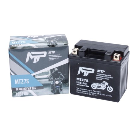 Battery MTP MTZ7S, 12V, SLA, reverse, 75 A, 113 x 69 x 105 mm-1