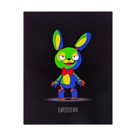 Notebook object neon animals Calligrata Top 48l CL biology, chalk cards, neon print, offset